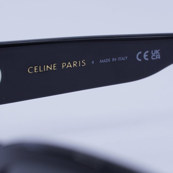 Celine CL40288I 01A MONOCHROMS Sunglasses Black Cat Eye Frame, Grey Lenses - Picture 7 of 9